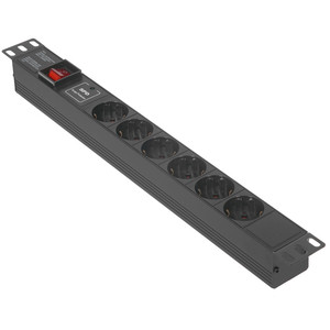 Блок розеток ExeGate ServerPro PDU-19H607 Al-6S-C14-SW-SPD1