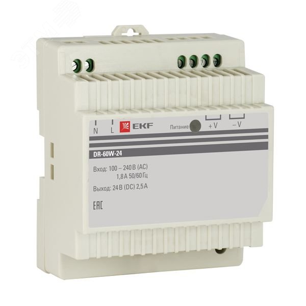 Блок питания 24В DR-60W-24 PROxima dr-60w-24 EKF