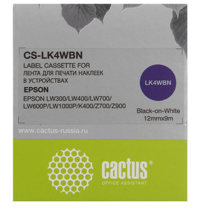 Лента для печати наклеек Cactus CS-LK4WBN