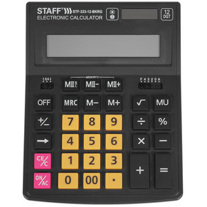 Калькулятор бухгалтерский STAFF PLUS STF-333-BKRG