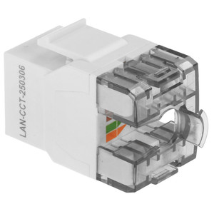 Модуль Keystone  Lanmaster LAN-OK45U5E/180R-WH