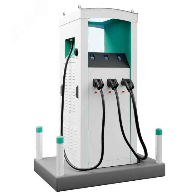 Зарядная станция для электромобилей ПРО Макс 180 C/C/С напольная, быстрая (DC), 120kW, 3 кабеля CCS2, 5 м, 1 розетка Type 2 ПМ180CCC НЗС