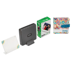 Компактный фотопринтер Fujifilm Instax LINK WIDE Gift Box серый