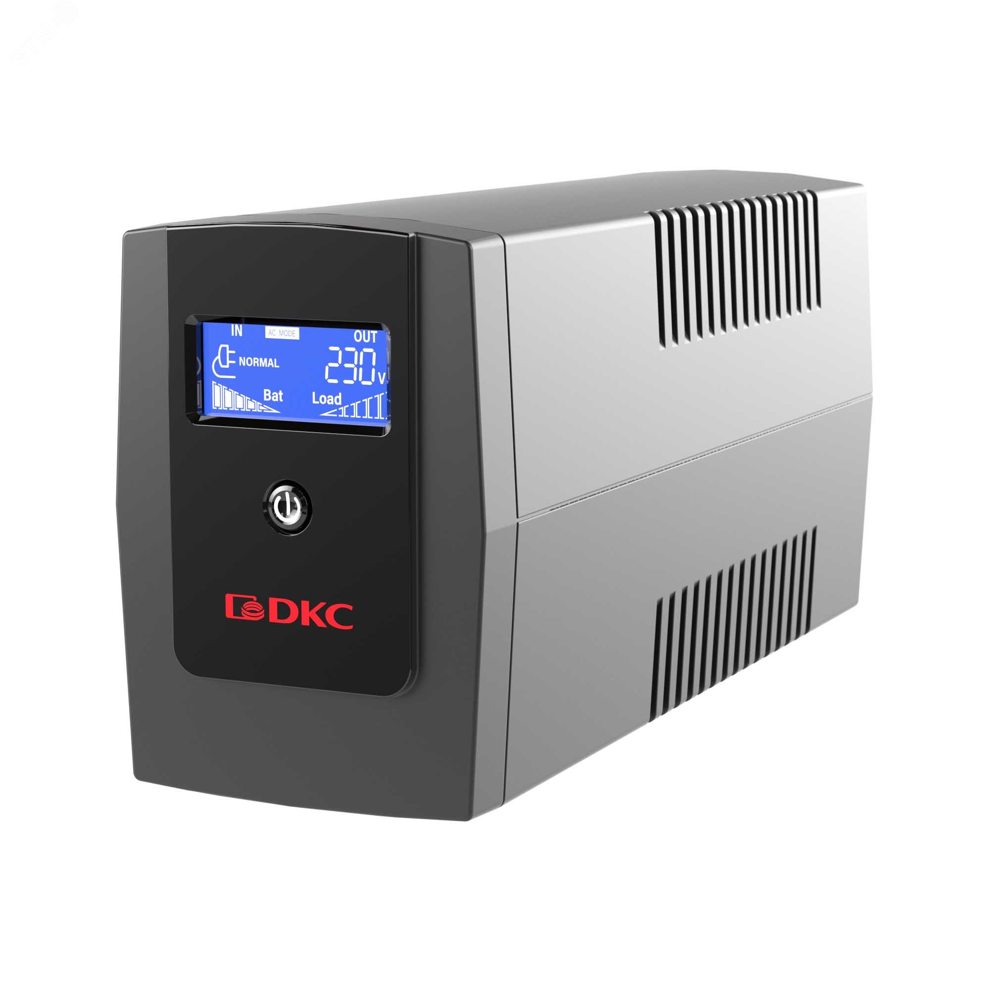 Источник бесперебойного питания line-interactive, Инфо Элсиди (Info LCD) 800 ВА/480 Вт, 1/1, 3xIEC C13, USB + RJ45, LCD, 1x8Aч INFOLCD800I DKC