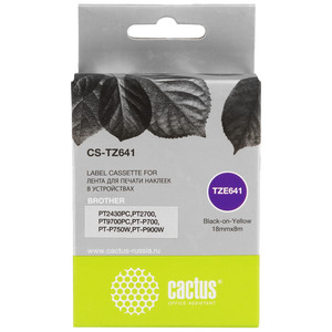 Лента для печати наклеек Cactus CS-TZ641