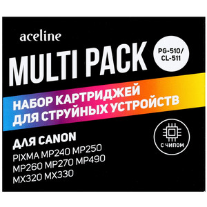 Набор картриджей Aceline NC-PG510/CL511 многоцветный, черный
