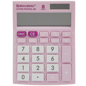 Калькулятор бухгалтерский Brauberg ULTRA PASTEL-08-PR