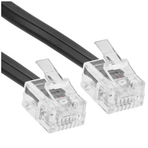 Кабель телефонный Cablexpert TC6P4C-2M-BK черный