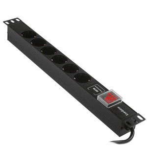 Блок розеток ExeGate ServerPro PDU-19H608 Al-6S-EU2CU-SW-SPD1