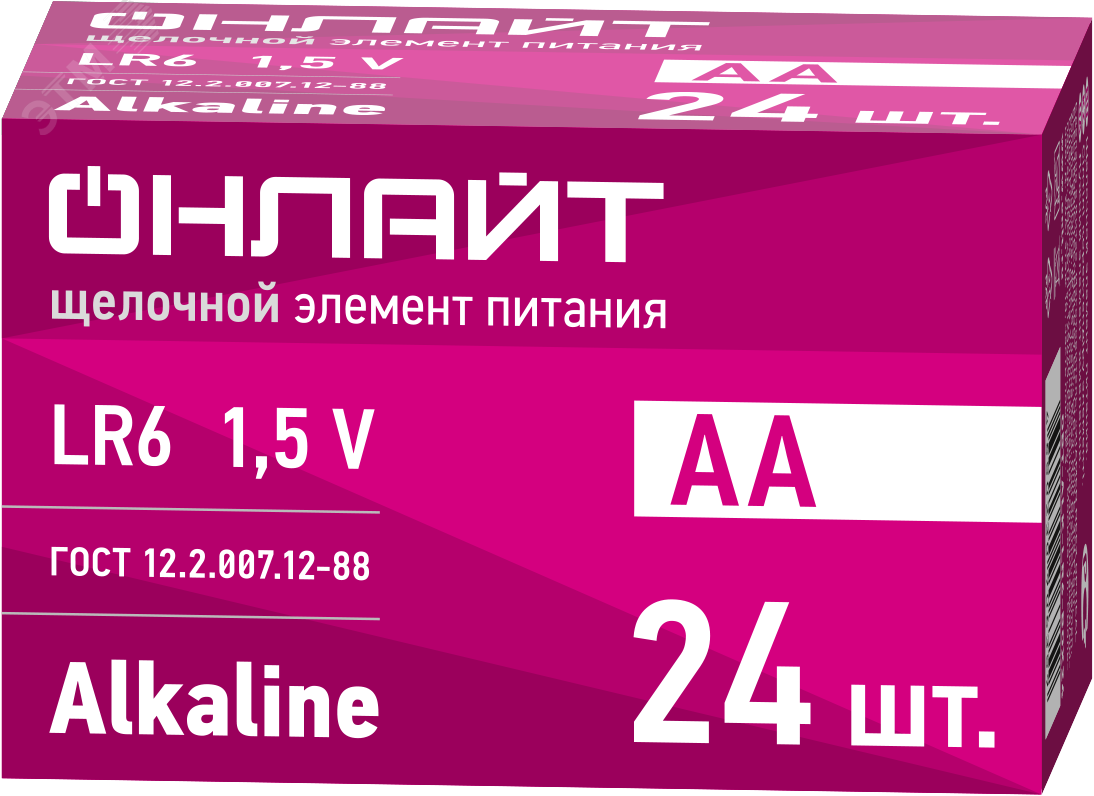 Батарейка OBT-ALK-LR6-BOX24 90635 ОНЛАЙТ